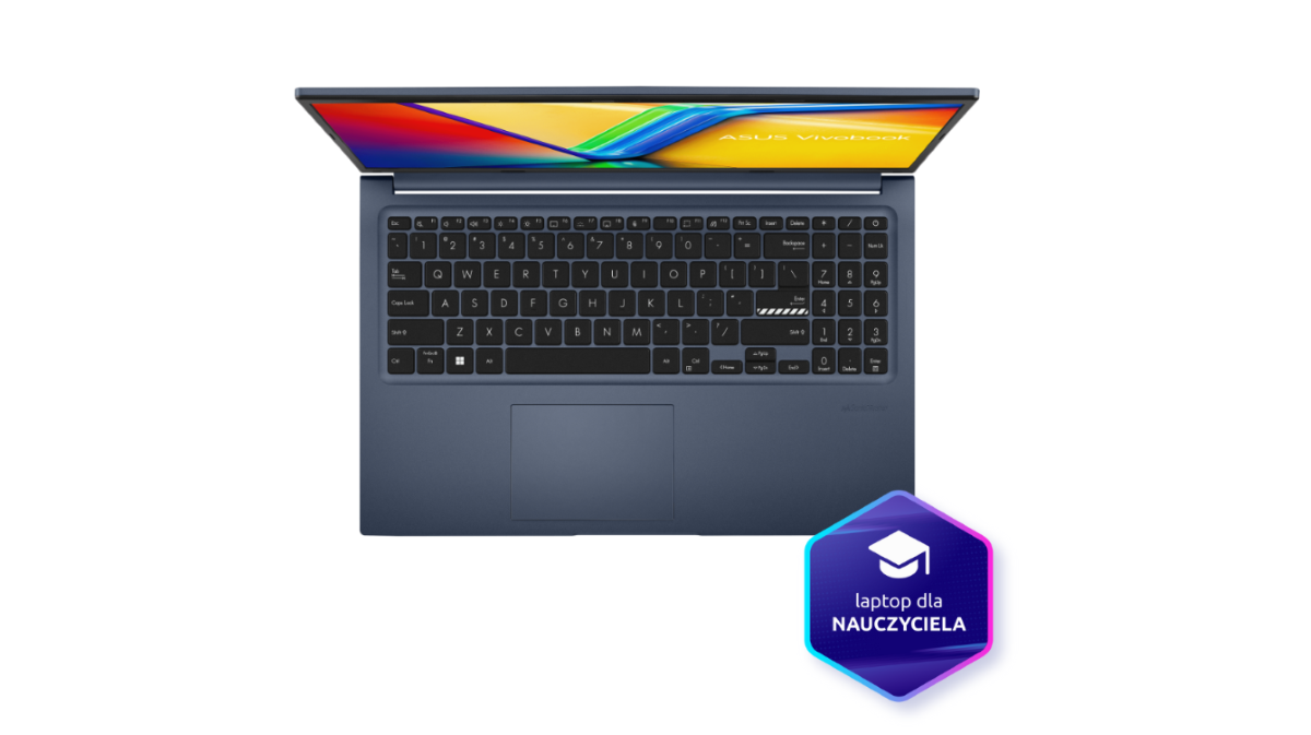 Asus Vivobook 15 15,6"/Ryzen5/16GB/512GB/Win11 (M1502YABQ048W) widziany od góry
