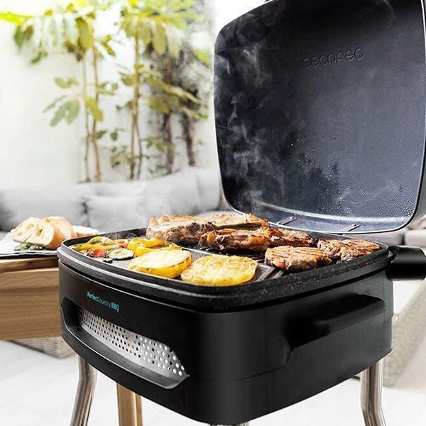 jedzenie na grillu elektrycznym Cecotec