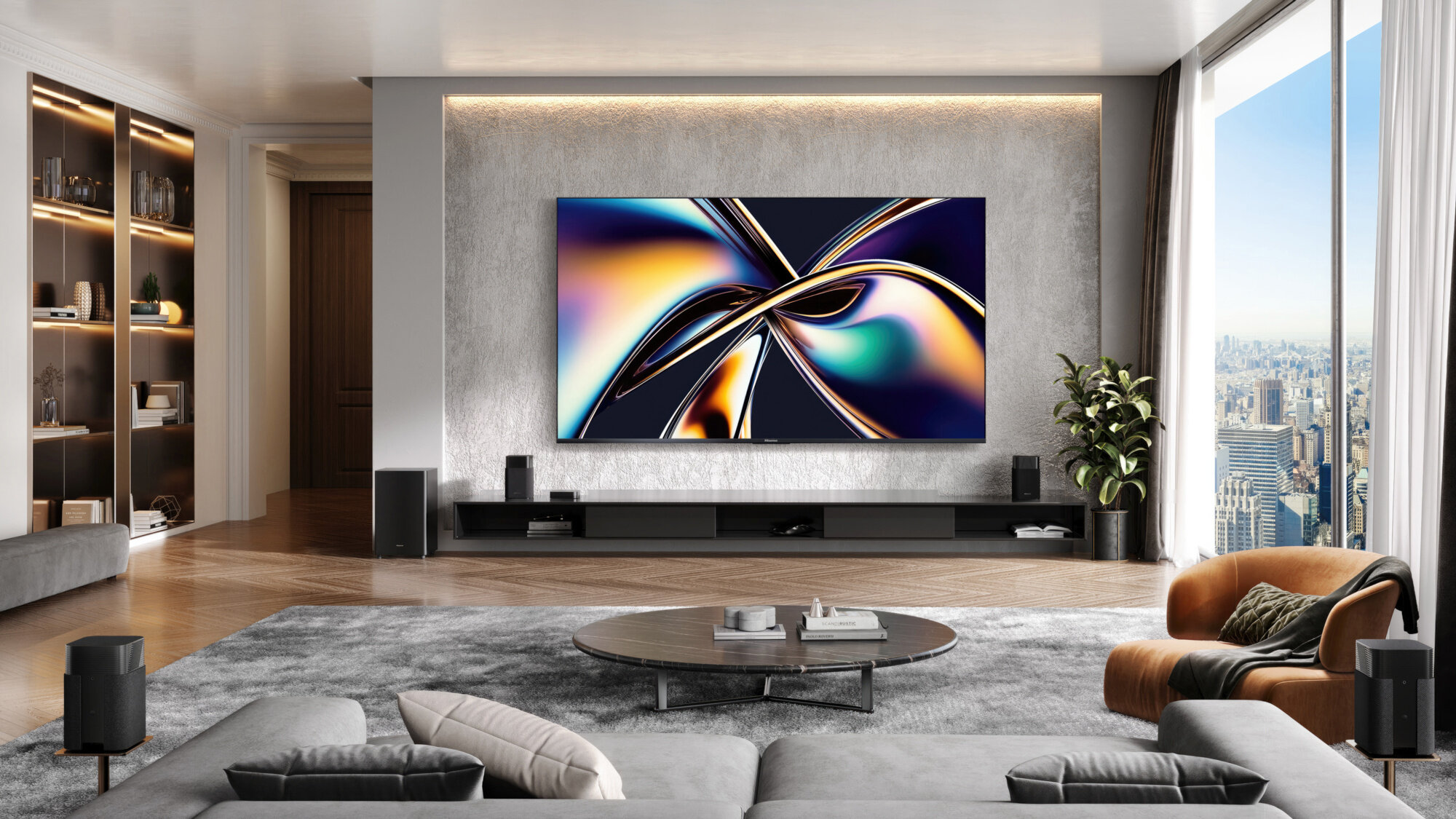 Telewizor HISENSE 65U8Q w salonie