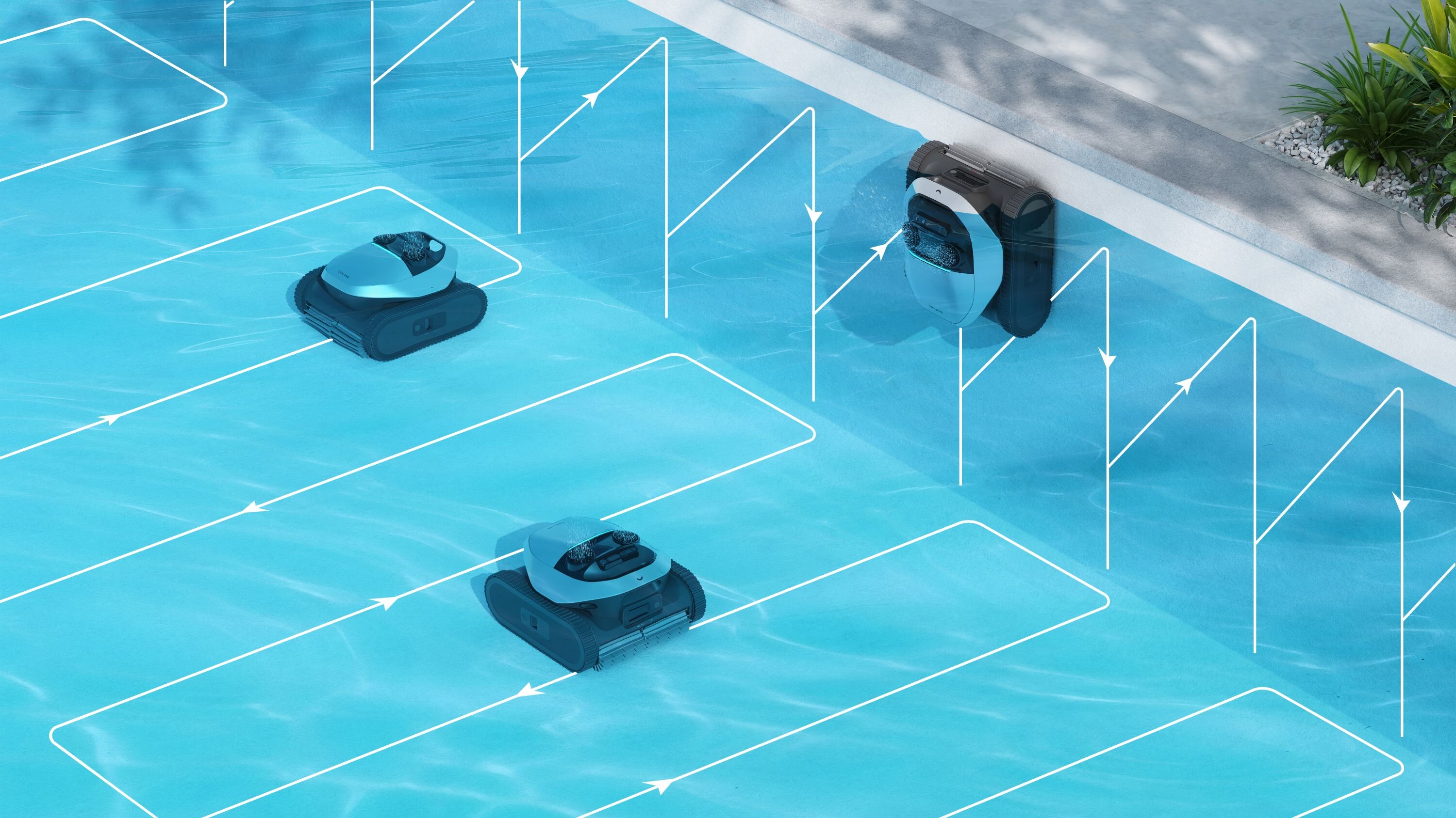 Robot basenowy DREAME Z1 planowanie trasy