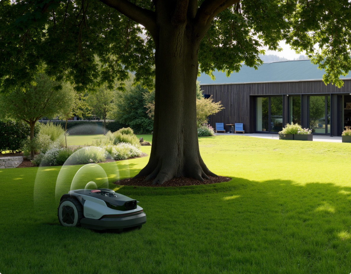 Roborock RockNeo Q1 robot koszący w ogrodzie