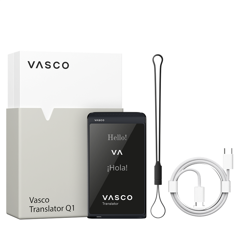 W zestawie tłumacza Vasco Translator Q1 