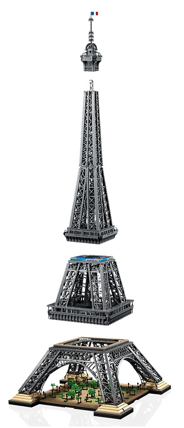 LEGO 10307 ICONS Wieża Eiffla podział na części