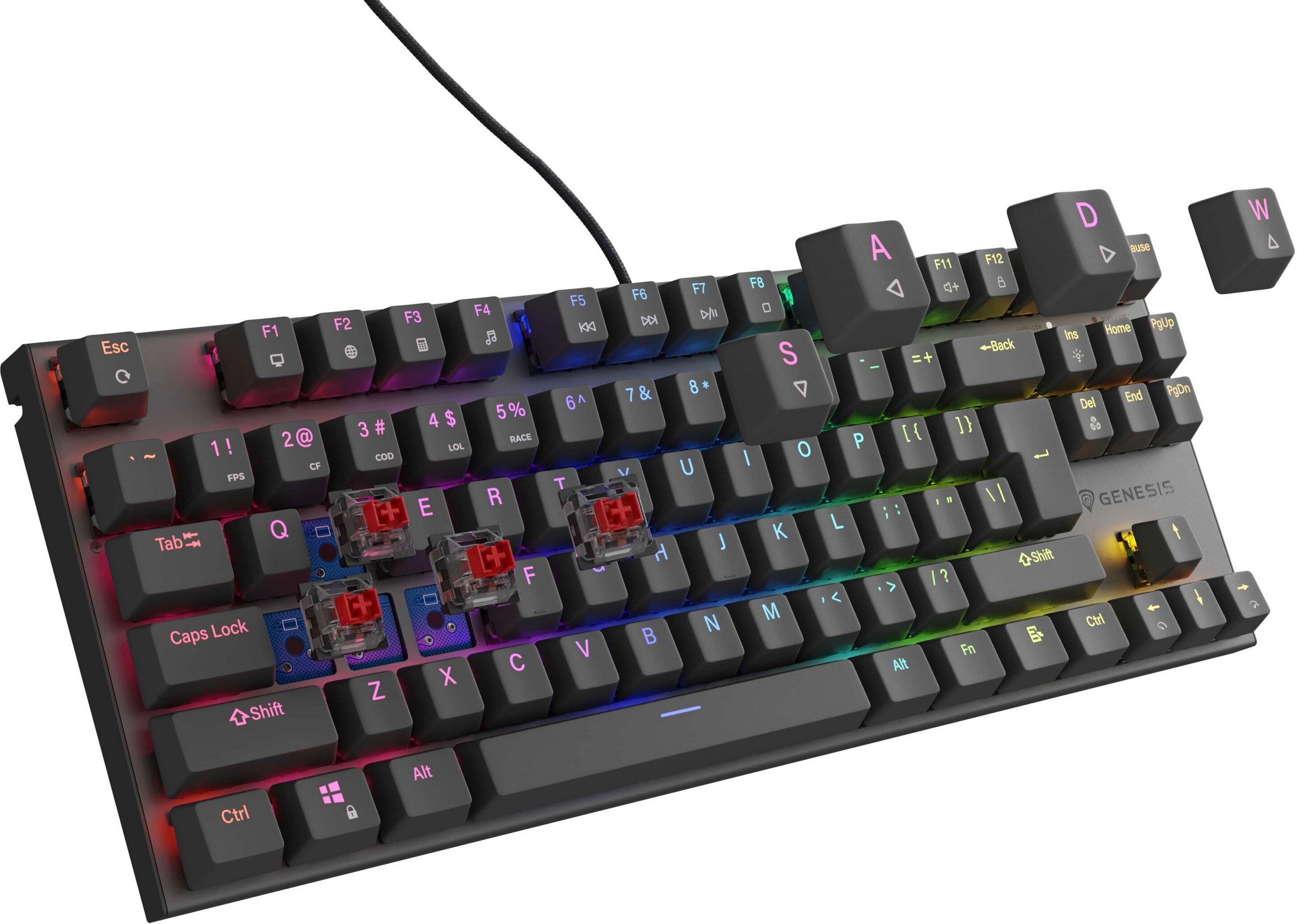 Klawiatura GENESIS Thor 303 TKL z opcją wymiany przełączników
