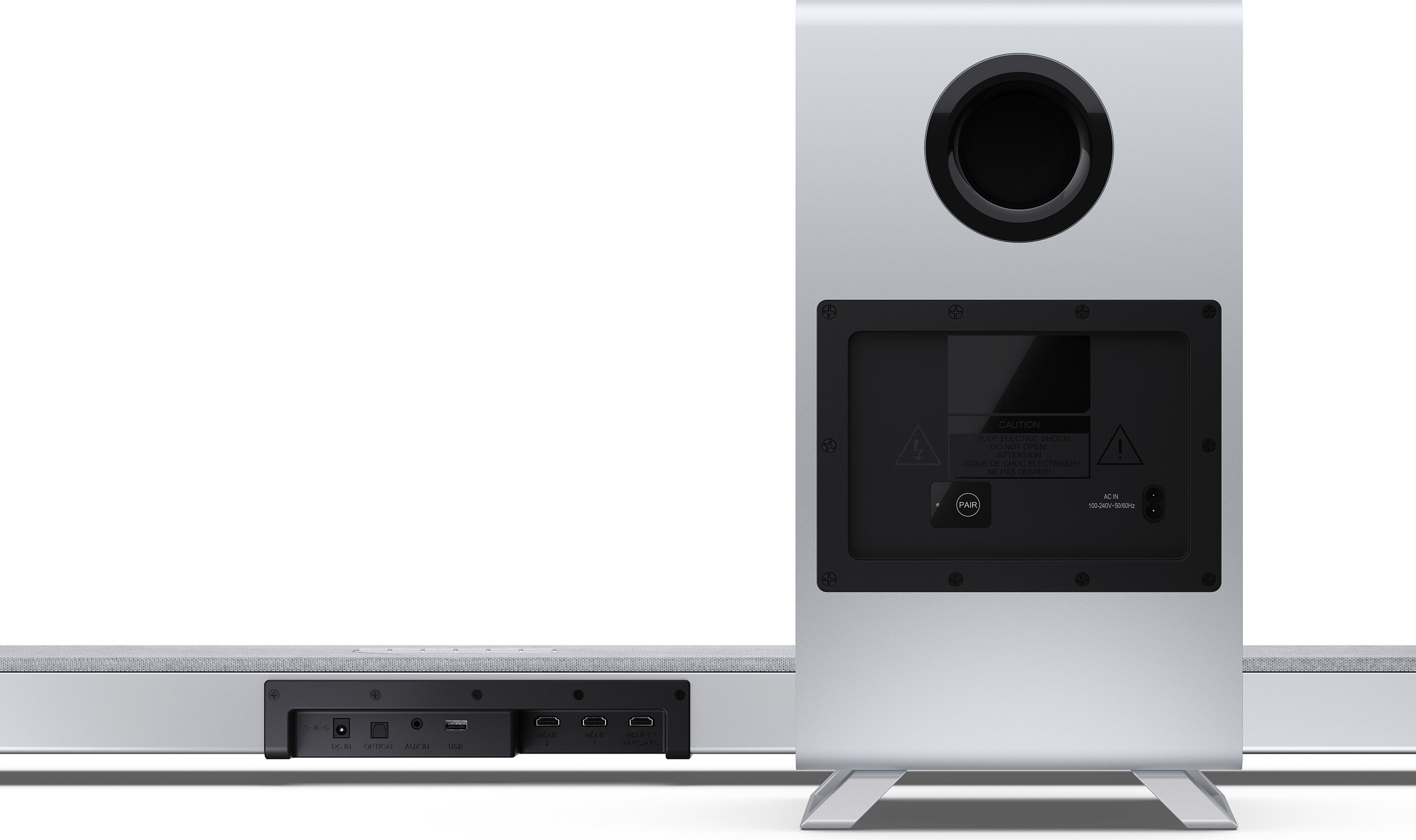 Soundbar SHARP HT-SBW55121 Srebrny tył