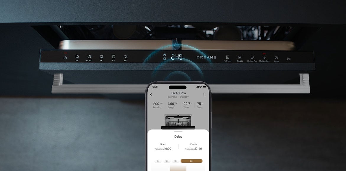 widok z góry na Dreame DZ40 Pro