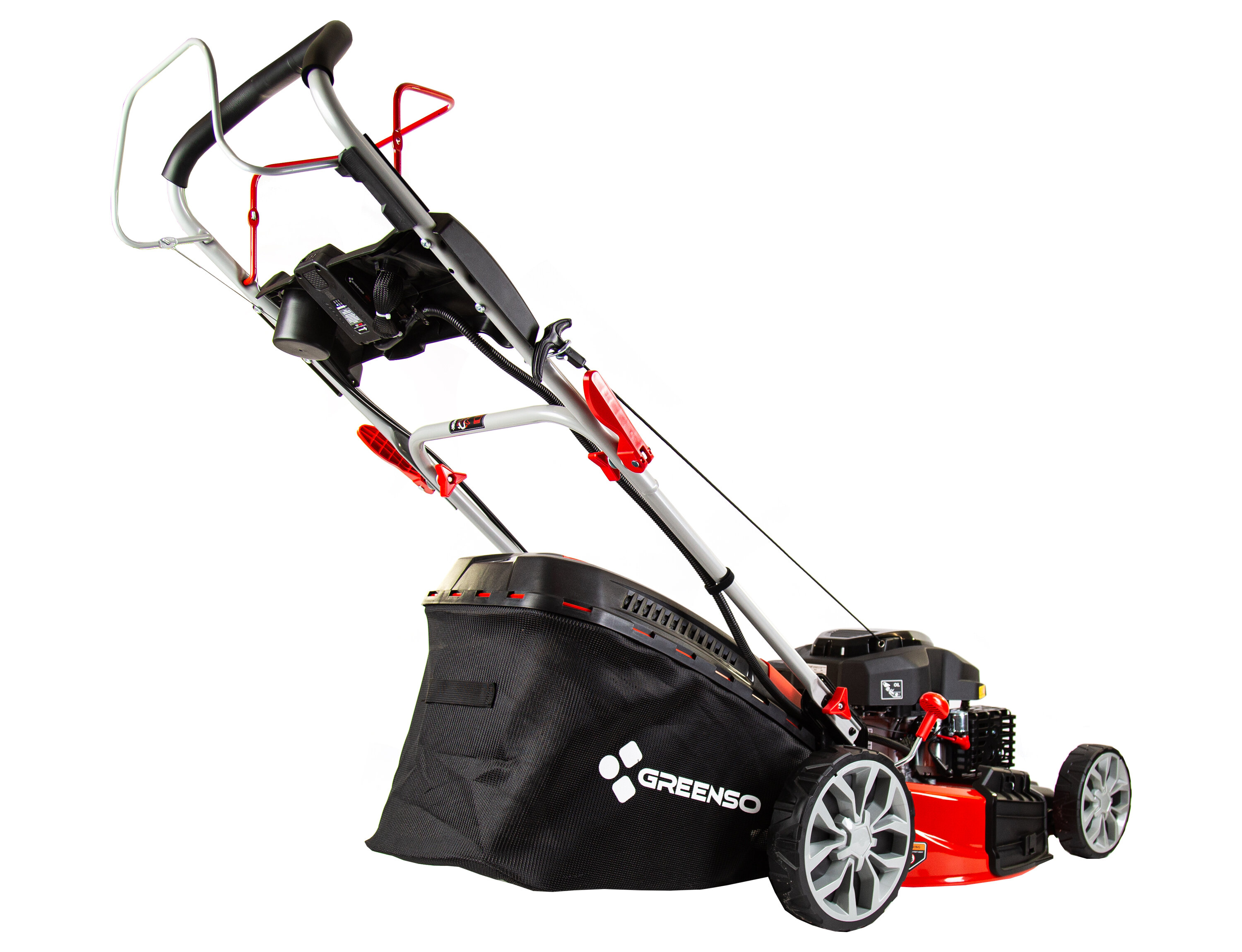 Kosiarka spalinowa GREENSO KS56-G224NE tył kosz
