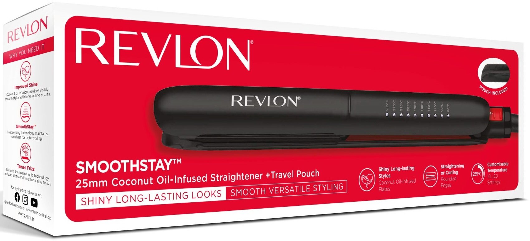 Prostownica do włosów REVLON SmoothStay opakowanie