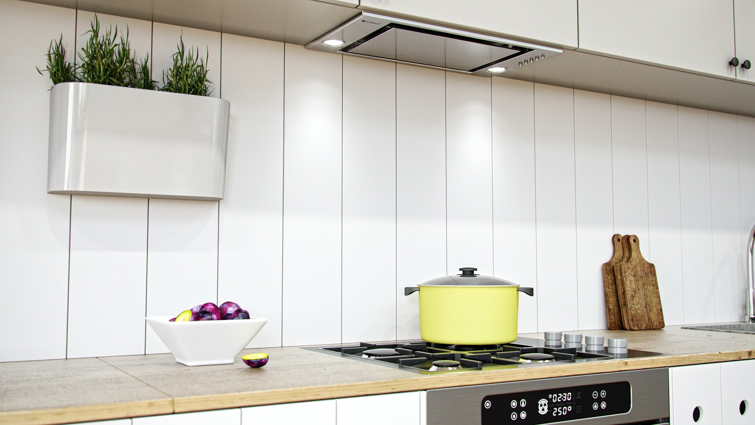 Okap GLOBALO Retio 60.2 Inox wizualizacja