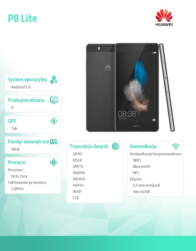 Huawei p8 lite lte dual sim dane techniczne